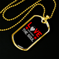 Love The Soul Christian Necklace Stainless Steel or 18k Gold Dog Tag 24" Chain-Express Your Love Gifts