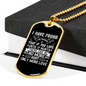 Love Until It Hurts Christian Necklace Stainless Steel or 18k Gold Dog Tag 24" Chain-Express Your Love Gifts