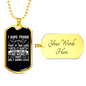 Love Until It Hurts Christian Necklace Stainless Steel or 18k Gold Dog Tag 24" Chain-Express Your Love Gifts