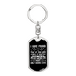 Love Until It Hurts Keychain Stainless Steel or 18k Gold Dog Tag Keyring-Express Your Love Gifts