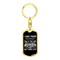 Love Until It Hurts Keychain Stainless Steel or 18k Gold Dog Tag Keyring-Express Your Love Gifts