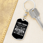 Love Until It Hurts Keychain Stainless Steel or 18k Gold Dog Tag Keyring-Express Your Love Gifts