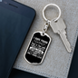 Love Until It Hurts Keychain Stainless Steel or 18k Gold Dog Tag Keyring-Express Your Love Gifts