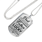 Love You Dad Necklace Stainless Steel or 18k Gold Dog Tag 24" Chain-Express Your Love Gifts