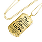 Love You Dad Necklace Stainless Steel or 18k Gold Dog Tag 24" Chain-Express Your Love Gifts