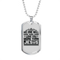 Love You More Black Christian Necklace Stainless Steel or 18k Gold Dog Tag 24" Chain-Express Your Love Gifts