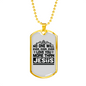 Love You More Black Christian Necklace Stainless Steel or 18k Gold Dog Tag 24" Chain-Express Your Love Gifts