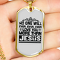 Love You More Black Christian Necklace Stainless Steel or 18k Gold Dog Tag 24" Chain-Express Your Love Gifts
