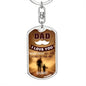 Love You More Dog Tag Pendant Keychain Stainless Steel or 18k Gold-Express Your Love Gifts