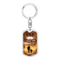 Love You More Dog Tag Pendant Keychain Stainless Steel or 18k Gold-Express Your Love Gifts