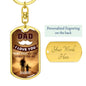 Love You More Dog Tag Pendant Keychain Stainless Steel or 18k Gold-Express Your Love Gifts