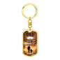 Love You More Dog Tag Pendant Keychain Stainless Steel or 18k Gold-Express Your Love Gifts