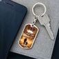 Love You More Dog Tag Pendant Keychain Stainless Steel or 18k Gold-Express Your Love Gifts
