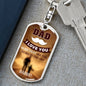Love You More Dog Tag Pendant Keychain Stainless Steel or 18k Gold-Express Your Love Gifts
