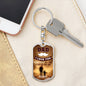 Love You More Dog Tag Pendant Keychain Stainless Steel or 18k Gold-Express Your Love Gifts