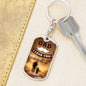 Love You More Dog Tag Pendant Keychain Stainless Steel or 18k Gold-Express Your Love Gifts