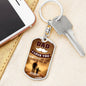 Love You More Dog Tag Pendant Keychain Stainless Steel or 18k Gold-Express Your Love Gifts