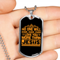 Love You More Golden Christian Necklace Stainless Steel or 18k Gold Dog Tag 24" Chain-Express Your Love Gifts