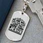 Love You More Keychain Stainless Steel or 18k Gold Dog Tag Keyring-Express Your Love Gifts