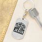 Love You More Keychain Stainless Steel or 18k Gold Dog Tag Keyring-Express Your Love Gifts