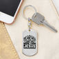 Love You More Keychain Stainless Steel or 18k Gold Dog Tag Keyring-Express Your Love Gifts