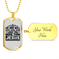 Love You More Than Jesus Christian Necklace Stainless Steel or 18k Gold Dog Tag 24" Chain-Express Your Love Gifts