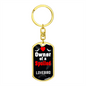 Lovebird Bird Keychain Stainless Steel or 18k Gold Dog Tag Keyring-Express Your Love Gifts