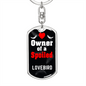 Lovebird Bird Keychain Stainless Steel or 18k Gold Dog Tag Keyring-Express Your Love Gifts