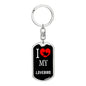 Lovebird Bird Lover Keyring Keychain Stainless Steel or 18k Gold-Express Your Love Gifts