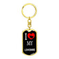 Lovebird Bird Lover Keyring Keychain Stainless Steel or 18k Gold-Express Your Love Gifts