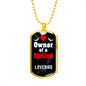 Lovebird Bird Necklace Stainless Steel or 18k Gold Dog Tag 24" Chain-Express Your Love Gifts
