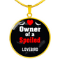 Lovebird Bird Owner Necklace Circle Pendant Stainless Steel or 18k Gold 18-22"-Express Your Love Gifts