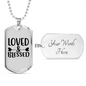Loved And Blessed Heart Christian Necklace Stainless Steel or 18k Gold Dog Tag 24" Chain-Express Your Love Gifts