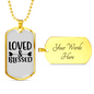 Loved And Blessed Heart Christian Necklace Stainless Steel or 18k Gold Dog Tag 24" Chain-Express Your Love Gifts