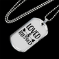 Loved And Blessed Heart Christian Necklace Stainless Steel or 18k Gold Dog Tag 24" Chain-Express Your Love Gifts