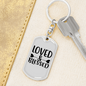 Loved And Blessed Heart Keychain Stainless Steel or 18k Gold Dog Tag Keyring-Express Your Love Gifts