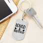 Loved And Blessed Heart Keychain Stainless Steel or 18k Gold Dog Tag Keyring-Express Your Love Gifts