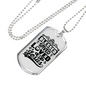 Loved By Jesus Necklace Stainless Steel or 18k Gold Dog Tag 24" Chain-Express Your Love Gifts