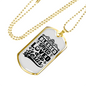 Loved By Jesus Necklace Stainless Steel or 18k Gold Dog Tag 24" Chain-Express Your Love Gifts