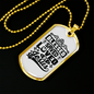 Loved By Jesus Necklace Stainless Steel or 18k Gold Dog Tag 24" Chain-Express Your Love Gifts