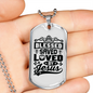 Loved By Jesus Necklace Stainless Steel or 18k Gold Dog Tag 24" Chain-Express Your Love Gifts