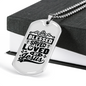 Loved By Jesus Necklace Stainless Steel or 18k Gold Dog Tag 24" Chain-Express Your Love Gifts