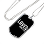 Loved John 3:16 Christian Necklace Stainless Steel or 18k Gold Dog Tag 24" Chain-Express Your Love Gifts