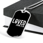 Loved John 3:16 Christian Necklace Stainless Steel or 18k Gold Dog Tag 24" Chain-Express Your Love Gifts