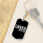 Loved John 3:16 Keychain Stainless Steel or 18k Gold Dog Tag Keyring-Express Your Love Gifts