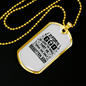 Loved The World Christian Necklace Stainless Steel or 18k Gold Dog Tag 24" Chain-Express Your Love Gifts