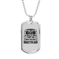 Loved The World Christian Necklace Stainless Steel or 18k Gold Dog Tag 24" Chain-Express Your Love Gifts