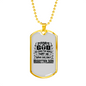 Loved The World Christian Necklace Stainless Steel or 18k Gold Dog Tag 24" Chain-Express Your Love Gifts
