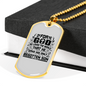 Loved The World Christian Necklace Stainless Steel or 18k Gold Dog Tag 24" Chain-Express Your Love Gifts