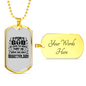 Loved The World Christian Necklace Stainless Steel or 18k Gold Dog Tag 24" Chain-Express Your Love Gifts